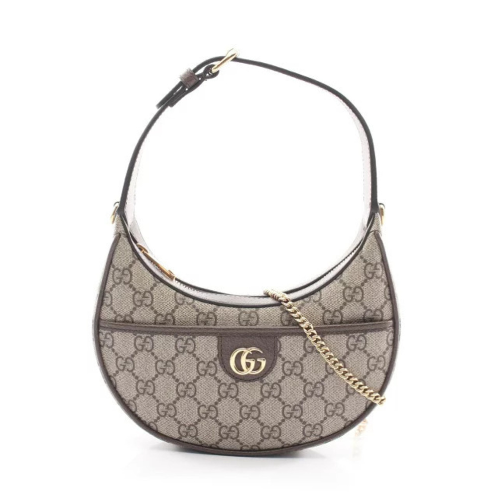 Gucci Ophidia GG Supreme Handbag Canvas Leather Beige Cream Brown